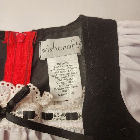 Chasing Fireflies Wishcfaft Little Red Ridding Hood Sz 4 Dress, Cape - Picture 7 of 8